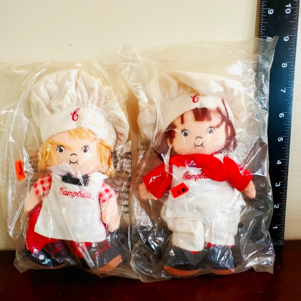 NWT Campbell's Soup Kids Vintage Plush Set. 2001